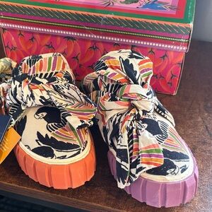 Farm Rio Birds Mule Sneaker with Bow